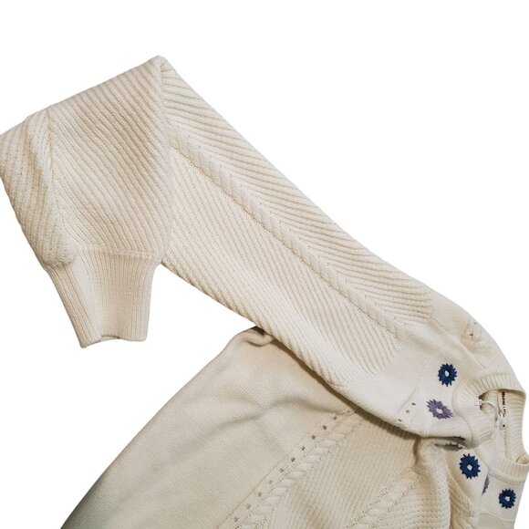 Marine Layer Jada Crewneck womens sweater ivory sz Medium pullover knit new - Picture 11 of 16